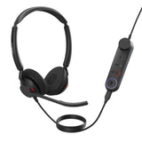 Jabra Engage 50 II bedrade stereo headset met Link Call Control, noise cancelling 3-microfoontechnologie en USB-C kabel - lichtgewicht - MS Teams gecertificeerd, werkt met andere platforms - zwart