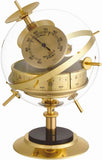 TFA Dostmann analoge weerstation SPUTNIK, 20.2047.52, voor binnen met thermometer, hygrometer en open barometer, hoogwaardige afwerking, klassiek tafelmodel, goud, uit plexiglas en messingkleurig