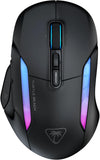 Turtle Beach Kone II Air – Draadloze Ergonomische RGB-Gamingmuis, Batterijvermogen van 350h, Optische Sensor van 26K DPI, 21 Aanpasbare Invoerfuncties, 4D-Scrolwiel met Vrije Rotatie – Ash Black