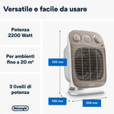 De'Longhi hfs50d22 verticale rand ventilatorkachel, wit/beige