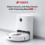 ROIDMI EVE Plus Robotstofzuiger met automatisch afzuigstation, 2700 Pa zuigkracht, dweilfunctie, LDS intelligente navigatie, app-besturing