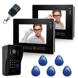 YLXD Video Deurbel, Video Intercom Deurbel 7 "Monitor - Camera Video Deurtelefoon Kit 1-Metaal-Camera 1-Monitor Nachtzicht Touch-Knopscherm, Telefoonsysteem Visuele Intercom Deurbel