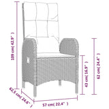 vidaXL 9-delige Tuinset met kussens poly rattan grijs, tuin set, tuinmeubel set, tuin tafel, tuinmeubelset, tuintafel, tuinstoel, tuin stoel