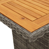 Homgoday Tuintafel en stoelen, 9-delige tuinset met beige kussens van polyrotan, tafel en stoelen voor buiten, tuinmeubelset H1