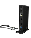 ICY BOX USB-C-dockingstation (11-in-1) voor 2 monitoren (2x HDMI), 60 Hz, 6-weg USB 3.0-HUB, Gigabit Ethernet, audio, zwart, IB-DK2251AC