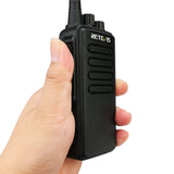 Retevis RT1 Radio Lange Afstand Walkie Talkie 16 Kanalen 3000mAh CTCSS/DCS VOX Noodoproep 2 Antenne Radio met Headset (1 stuk, zwart)