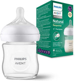 Philips Avent Glazen Natural Response-babyfles - Babymelkfles van 120ml, BPA-vrij voor pasgeboren baby's vanaf 0 maanden (Model SCY930/01)