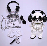 Geschikt voor 17CM Trendy Poppenkleding Broek Rok Bril Hoed Schoenen Oortelefoon Accessoires (Magic 7-delige Set [rood])