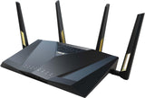 ASUS RT-AX88U Pro (AX6000) Uitbreidbare dual-band WiFi 6 gaming-router, dubbele poorten 2.5G, ASUS Rangeboost Plus, poort-forwarding, netwerkbeveiliging zonder abonnement, onmiddellijke bescherming,