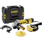Dewalt Haakse slijper DWE4257KT (1.500 W, 125 mm schijf-Ø, stationair toerental 2.800-10.000 min-1, M14, incl. beschermkap, beugelhandgreep, diamantpotschijf, stofkap & T STAK-box II)