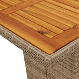 ZEYUAN 9-delige tuinmeubelset met beige kussens, polyrotan-mix, outdoor lunchset, tuindinerset, eettafelset op terras - 3212286