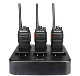 Retevis RT24 Portofoons PMR446 Vergunningsvrije 16 Kanalen CTCSS/DCS VOX Oplaadbare Walkie Talkies (6 Stuks) met 6-weg Lader (1 Stuk)