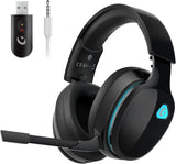 Gvyugke 2,4 GHz Wireless Gaming Headset voor PC, PS4, PS5, Mac, Switch, Bluetooth draadloze hoofdtelefoon met afneembare microfoon met ruisonderdrukking, 3,5 mm kabelmodus voor de Xbox-serie