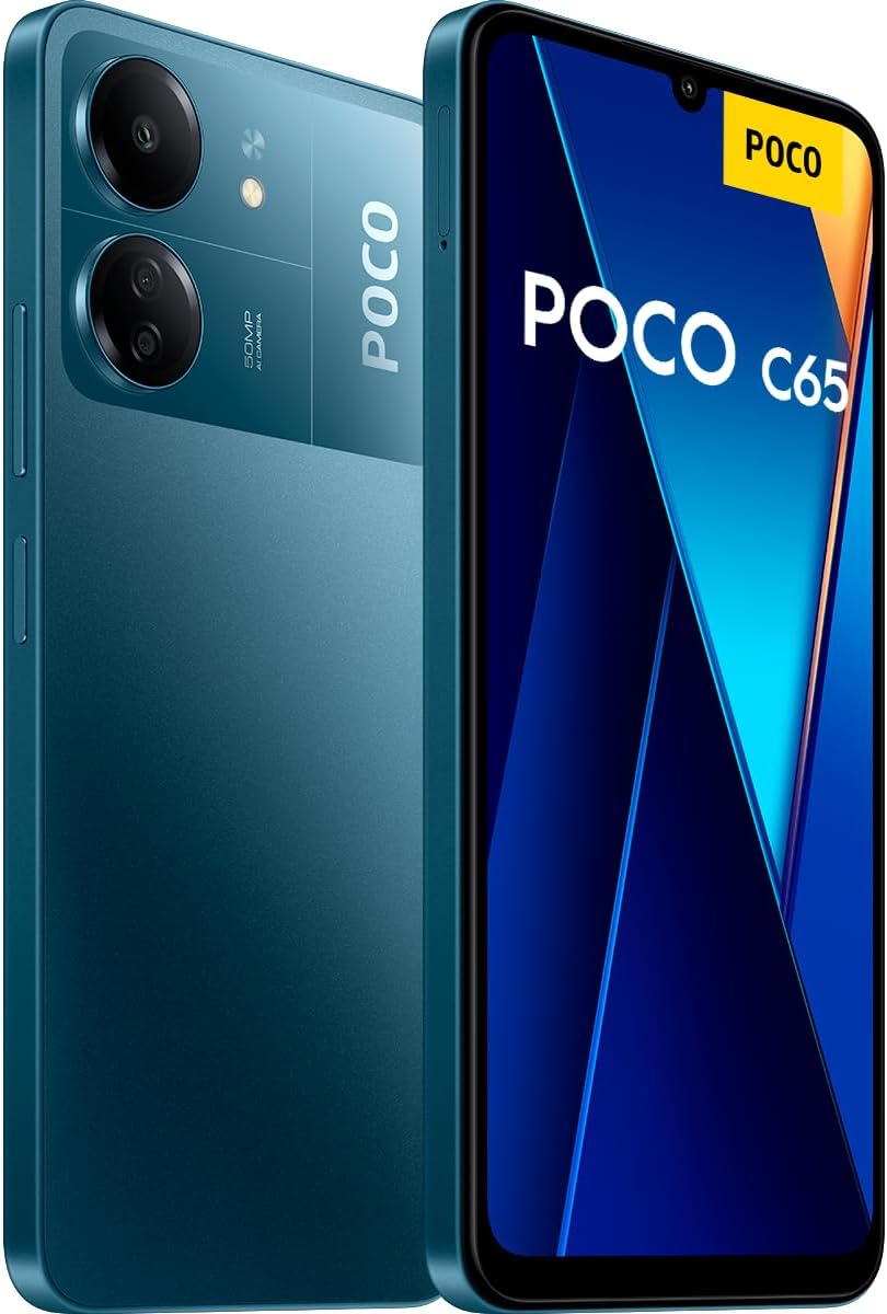 Xiaomi POCO C65 Smartphone + headphone, 8+256GB, 6.74” 90Hz Display, 18W fast charging, 50 MP Triple Camera, 5000 mAh, Black