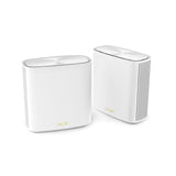 ASUS ZenWiFi XD6 Whole Home Mesh WiFi 6 System (2 Pack) AX5400 Dual-Band – Dekking tot 5,400 Sq. ft. / 4+ kamers, eenvoudige configuratie, levenslange netwerkbeveiliging en ouderlijk toezicht