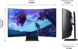 Samsung Odyssey Ark PC-monitor 2e generatie 55 inch 165 Hz, 1 ms, VA Mini LED gebogen 1000R, UHD resolutie: 3840 x 2160, 1000.000:1, Multi View, Cockpit Mode, verstelbare voet, DisplayPort,
