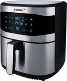 Steba Family HF 8000 Heteluchtfriteuse, 8 liter, met touchscreen, 8 programma's, timer 60 minuten, 1800 watt, friteuse zonder olie