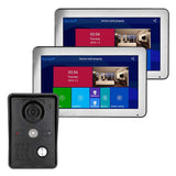 2 Display 10 inch WIFI Wireless Video Deurbel Deurbel Intercom Systeem met HD 1080P bekabelde camera