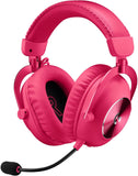 Logitech G PRO X 2 LIGHTSPEED wireless gaming headset, afneembare microfoon, 50 mm grafeen drivers, DTS:X-hoofdtelefoon 2.0- 7.1 Surround, Bluetooth/USB/3,5 mm Aux,pc,PS5, PS4, Nintendo Switch-Magenta