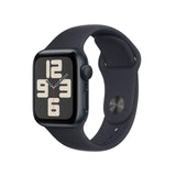 Apple Watch SE (2e generatie, 2023) (GPS 40 mm) Smartwatch - Kast van middernacht aluminium - Middernacht sportbandje S/M. Conditie en slaap bijhouden, ongelukdetectie, hartritme monitoren