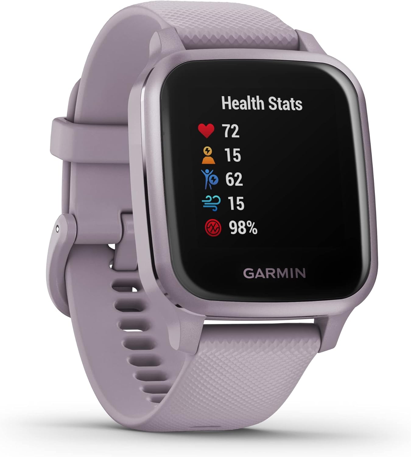 GARMIN Venu Sq, Health Smartwatch, Waterdicht, GPS, 1,3" Touchscreen, Sport-Apps, Hartslagmeting & Slaapanalyse, Batterijduur van 6 Dagen, Contactloos betalen