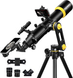 Telescoop voor volwassenen, professionele astronomie, 90 mm opening, 700 mm krachtige telescoop voor beginners en kinderen met precisie-instelling, vertisteel AZ-montage