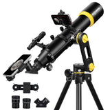 Telescoop voor volwassenen, professionele astronomie, 90 mm opening, 700 mm krachtige telescoop voor beginners en kinderen met precisie-instelling, vertisteel AZ-montage