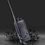 Retevis RT1 Radio Lange Afstand Walkie Talkie 16 Kanalen 3000mAh CTCSS/DCS VOX Noodoproep 2 Antenne Radio met Headset (1 stuk, zwart)