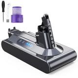 EVARY Reserveaccu voor Dyson V10 accu compatibel met Dyson V10 Animal V10 Absolute V10 Motörhead V10 Fluffy V10 Total Clean accustofzuiger, Dyson V10 accu met 2 filters + 1 penseel