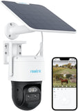 Reolink 3G/4G Solar Beveiligingscamera Outdoor met Auto-Tracking, 6X Hybride Zoom, 360° PTZ Geen WiFi Beveiligingscamera Draadloos met SIM-kaartsleuf, 2K Kleur Nachtzicht, AI Detectie, TrackMix LTE