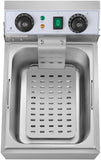 Royal Catering Elektrische Friteuse 1 X 10 Liter 230V Professionele RVS Frituur met Frituurmand en Deksel 50-200°C RCEF 10EB (1X3200 Watt, Timer 60 Min)