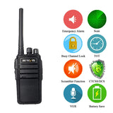 Retevis RT21 Walkie Talkie Nood Lange Afstand 16 Kanalen CTCSS/DCS VOX Squelch Radio's Oplaadbare EU plug Oplaadstation (2 paar, zwart)