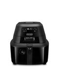 De'Longhi FH2184.BK IDEALFRY Luchtfriteuse, capaciteit 1,25 kg, digitaal bedieningspaneel, 5 vooraf ingestelde programma's, patrijspoort, SHS double-systeem, gemakkelijk braden, afneembare bak 3,9 l,