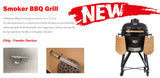 YNNI 25 "GROEN XL Chip Feeder Kamado Bundel Oven BBQ Grill Extra incl. Trolley TQTT25GR
