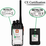 Retevis RT24 Portofoons Walkie Talkie met Headset PMR446 Vergunningsvrije 16 Kanalen CTCSS/DCS VOX Oplaadbaar Walkie Talkies met EU-stekker Laadstation en 1100 mAh Lithium-ionbatterij (2 Paar, Zwart)