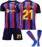 ENIXWH Barcelona Voetbaloutfit, FCB-shirt, sokken en shorts, 2022/2023, voor kinderen en volwassenen