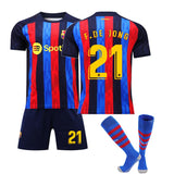 ENIXWH Barcelona Voetbaloutfit, FCB-shirt, sokken en shorts, 2022/2023, voor kinderen en volwassenen