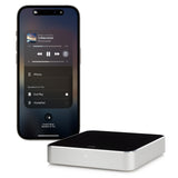 Eve Play – Interface voor audiostreaming voor AirPlay, Flexibele upgrade naar AirPlay, Automatische latentiecompensatie, Krachtige digitaal-naar-analoog-omzetter, Apple Home, ethernetverbindin, wifi