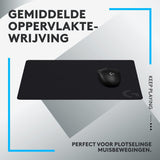 Logitech G G240 stoffen Gaming muismat, Geoptimaliseerd voor gamingsensors, gemiddelde oppervlakfrictie, antislip Muismat, Mac en PC gaming accessoires, 340 x 280 x 1 mm