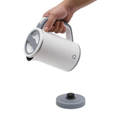 Kleine waterkoker, 800 ml, mini-theekoker, 600 watt, reiswaterkoker, roestvrij staal, elektrische draagbare waterkoker, mini-waterkoker, reiswaterkoker (wit)