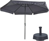 Parasol Gemini Donkergrijs/Antraciet Ø300 cm | Inclusief Parasolvoet 25 kg