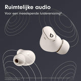 Beats Studio Buds + | echt draadloze oortjes met ruisonderdrukking, verbeterde compatibiliteit met Apple en Android, ingebouwde microfoon, zweetbestendige bluetoothoortjes - Ivoorwit