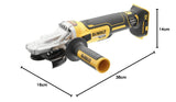 Dewalt DCG405FN-XJ WKS Accu-vlakke kop, 125 mm, 18 V (basisv. 18 V.