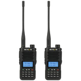 Retevis RA89 Hamradio, Krachtig, IP68 Waterdicht, Dual-band Amateurradio, VFO, 2500 mAh Batterij, Type-C Oplaadbare Walkietalkie, Eenvoudig te Koppelen voor Noodhulp, Off-road (2 Stuks, Zwart)