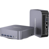 GEEKOM AI Mini-pc, GT1 Mega, Intel Core U9 185H, 16 kernen, 22 threads, tot 5,1 GHz, 2,5 Gbps dubbele LAN-poort, mini-pc, Windows 11 Pro, 32 GB DDR5 + 2 TB SSD met WiFi 7, Real-time AR, vier