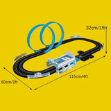 Electric Race Car Track Set Racing Tracks Toy-Electric with 2 Hand Controllers 2 Race Cars 2 Ferris Wheel (360 Degree Rotation) Gift Flexible Toys