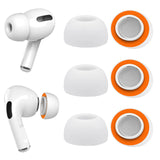 Reserveoordopjes voor Airpods Pro, geüpgraded oordopjes met gat voor geluidsreductie, 3 paar zachte Memory Foma siliconen oordopjes voor AirPods Pro, geschikt voor het opladen (M, wit)