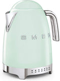 SMEG KLF04PGEU, Elektrisch waterkoker met temperatuurregeling 50’s Style, 1.7L, Kleur : pastel groen