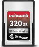 Pergear Professional 320GB CFExpress Type A geheugenkaart, VPG 200, tot 880 MB/s leessnelheid en 900 MB/s schrijfsnelheid voor 4K 120P, 8K 30P opname