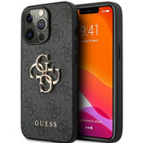 Guess GUHCP13X4GMGGR hoes voor iPhone 13 Pro Max 6,7 inch grijs 4G Big Metal Logo